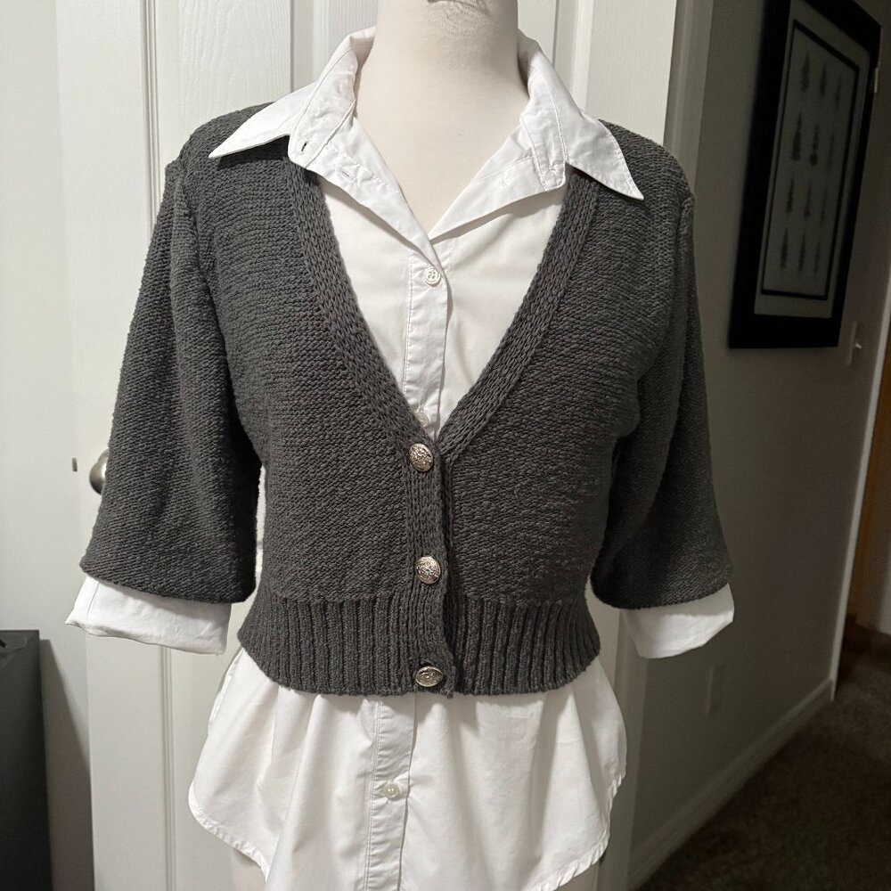 Elan Size S Layered Look Sweater and Shirt Combo